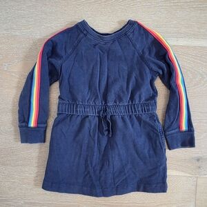 Rainbow Stripe Navy Kids Dress